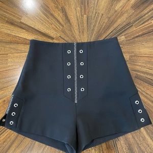 Korean fashion high waist black shorts Small